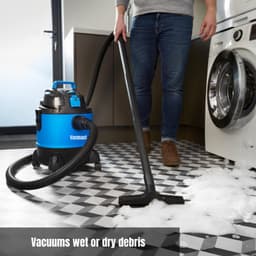 Levo® Bouwstofzuiger Zonder Zak - Alleszuiger Met Accessoires - Waterzuiger Met 20 Liter Reservoir - Stofzuiger - Met Waterfilter En Blaasfunctie – 1250W - Voor Binnen en Buitenreiniging - Blauw - 34 x 34 cm x 45 cm — thumbnail 3