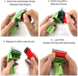 Vervangende onderdelen Compatibel voor 1400B 3194 3353 2458 3588F 1986 1425 Stoere vlekborstel Tool Groene hulpstukken.. — thumbnail 4