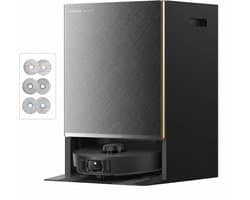 Dreame Matrix 10 Pro - Robotstofzuiger - Zwart - 30.000Pa -100°C Zelfreinigende dweil - 3 Schoonmaakmiddelen | Automatische dweilwissel - Anti-klit borstel huisdieren - Automatisch legen - Zelfreinigend station - Spraakbediening - Grote tank
