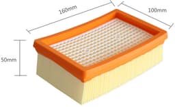 2 Stuks Vervangfilters geschikt voor Kärcher MV4 MV5 MV6 WD4 WD5 WD6 stofzuigers 2.863-005.0 - Wasbare Vouwfilters - Vervangfilters — thumbnail 2