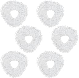 6 stuks dweilpads - geschikt voor Narwal Freo - Freo Pro - Freo X Ultra - Z Ultra - Freo Z 10 - Freo X10 Pro - J3 - J4 - J4 lite - robotstofzuigers - wasbaar en herbruikbaar - wit — thumbnail 1