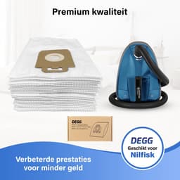 DEGG® 20x stofzuigerzakken - Geschikt voor Nilfisk select, elite en power series - Premium kwaliteit - Voordeelverpakking - 20 STUK(S) — thumbnail 2
