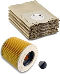 Papieren filterzakken - patroonfilter - sluiting - Kärcher WD2 WD3 MV2 MV3 A2054 A2201 - 6.959-130.0 6.414-552.0 4.075-012.0 — thumbnail 1