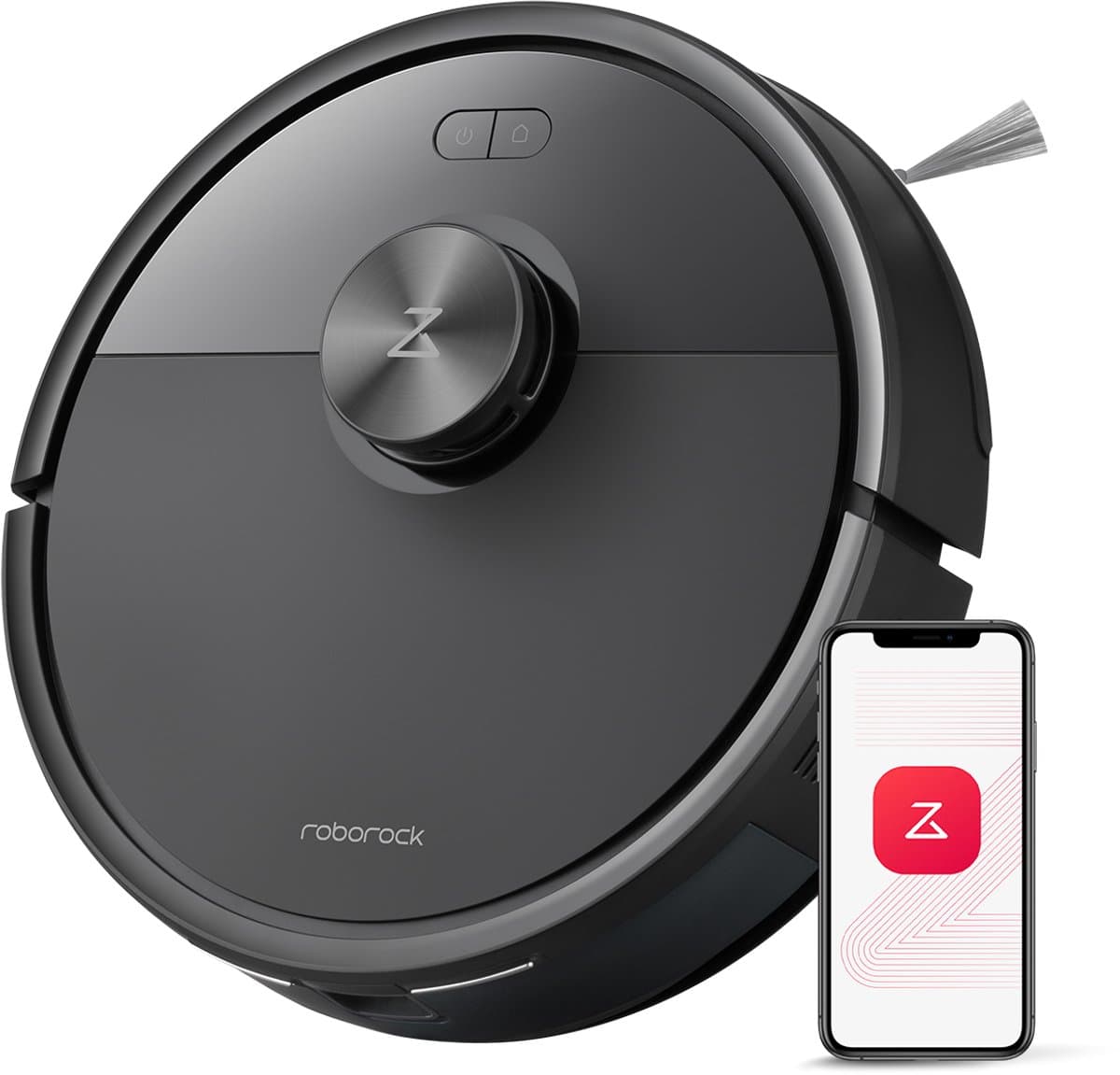 Roborock Q7 M5–Robotstofzuiger met dweilfunctie–10000 Pa sterke zuigkracht–Dubbel antiklitsysteem– 150 min gebruiksduur– LiDAR-navigatie–Stofzuigerrobot voor tapijt– Dierenharen–Zwart–Q5 PRO Upgrade — afbeelding 1