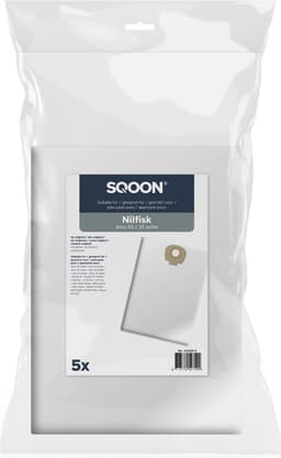 SQOON® Stofzuigerzakken Geschikt voor Nilfisk Alto / WAP / KEW AERO 20/25 & Makita VC2010 / VC2512 / VC3011 - 5 Stuks — thumbnail 2