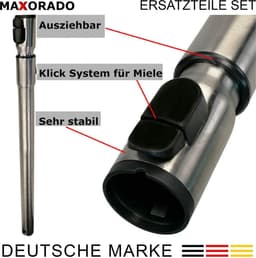 Maxorado Stofzuiger Set 4-delig - Vloerzuigmond + buis + pluisjes dierenhaar mondstuk + meubelborstel - geschikt voor Miele SBD, 285-2, 285-3, 265-3, H1, C1, C2, C3, S, CX1, S8340 — thumbnail 2