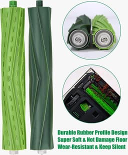 Reserveonderdelen geschikt voor iRobot Roomba E/I/J-serie, i7 i7+ i3 i3+ i4 i4+ j7 E5 E6, borstelaccessoires geschikt voor iRobot Roomba, 2 sets rubberen borstels,8 hoogwaardige filters, 8 zijborstels — thumbnail 3