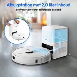 MEDION robotstofzuiger met zuigstation, lasernavigatie en wisfunctie X41 SW+ (krachtige 8000Pa zuigkracht, 2in1 robotstofzuiger, nauwkeurig in kaart brengen, Go & No Go zones, meerdere vloeren) — thumbnail 5