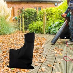 Vacuüm Collectie Tas 420D Oxford Stofzak met Onderrits voor Legen Fit voor de meeste Blowers en Tuin Stofzuigers Zwart — thumbnail 1