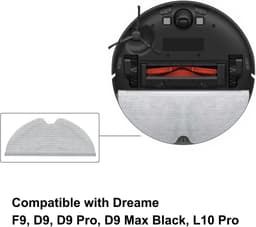 4-delige set vervangende mopdoeken, geschikt voor Dreame D9/D9 Pro/D9 Max/F9/F9 Pro/L10 Pro robotstofzuigers, wasbaar en herbruikbaar microvezelmop — thumbnail 3