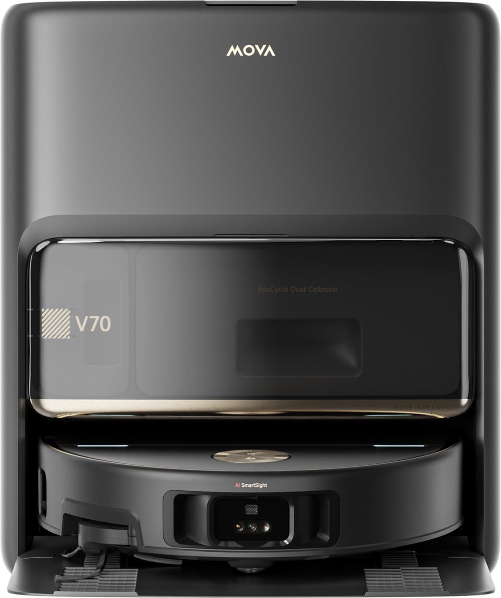 MOVA V70 Ultra Complete X Robotstofzuiger – 42.000Pa – Dweilfunctie – 9cm Obstakel – Zelflerend – Zwart — afbeelding 1