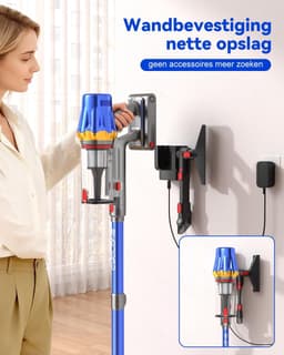 Draadloze Steelstofzuiger – 58 kPa Krachtige Zuigkracht – Zelfstaand Design – LED Display – Anti-Klit Borstel – Voor Harde Vloeren, Tapijt & Huisdieren — thumbnail 2