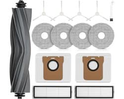 Een 14-delige accessoire set Geschikt voor de Dreame L10s Ultra / L10 Ultra / Xiaomi Robotstofzuiger X20+, inclusief 4 dweilpads, 4 zijborstels, 2 stofzakken, 2 HEPA-filters, 1 hoofdborstel en 1 reinigingsborstel.