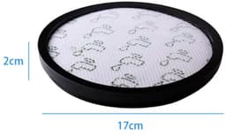 2 stuks filters - 2 ronde filterelementen - compatibel met Rowenta Cyclonic X-Trem Power stofzuiger (RO69 XX) — thumbnail 5