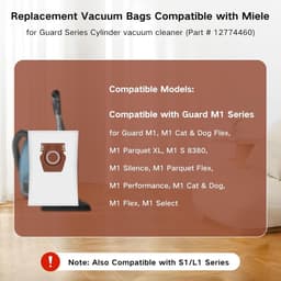 12 stuks stofzakken - compatibel met Miele Hoover Pure CO-stofzuigerzakken voor Guard M1 S8380 Flex Parquet Silence Performance Cat & Dog-serie - voor Miele TU Guard S1 L1 M1 /CO — thumbnail 2