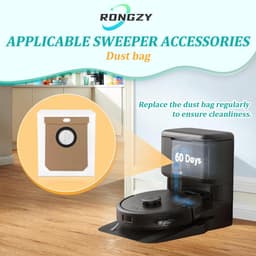 14 stuks stofzuigerzakken voor Eufy L50 SES L60 SES - voor Conga Home 10000, 8090 Ultra, 9090 AI - voor Haier H9 + - vervangende zak robotstofzuiger — thumbnail 2