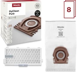 Miele CO Allergy Stofzuigerzakken HyClean Pure XL-Pack (8 stuks) + HEPA FILTER + geschikt voor de Miele Guard M1 — thumbnail 1