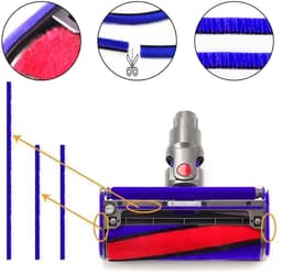 Dailygoody - Pluche Stroken - Vervangstukken - 9 Stuks - Zachte Pluche - Geschikt voor Dyson V6 V7 V8 V10 V12 V15 DC58 DC59 DC62 DC72 DC74 — thumbnail 3