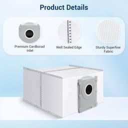 19-delige - 1 rubberen hoofdborstel, 1 dweilroller, 6 zijborstels, 4 HEPA-filters en 6 stofzuigerzakken - Voor ECOVACS DEEBOT X8 Pro Omni/ X8 Omni robotstofzuiger — thumbnail 3
