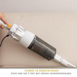 YOR® Steelstofzuiger met snoer - Steelstofzuiger - Stofzuiger - Wit - ‎‎13cm x 25cm x 113cm — thumbnail 5
