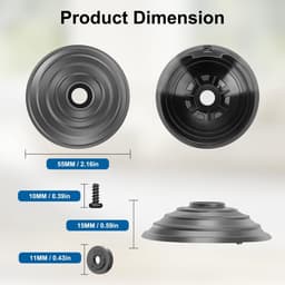 aladdien - V-Ball Wiel Accessoires - Vervangend Onderdeel - Zwart - Stofzuiger Wielen - Geschikt voor Dyson V6 V7 V8 V10 V12 DC58 DC59 DC62 DC74 — thumbnail 2