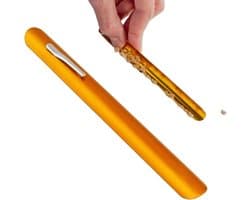 Broodkruimel veger - Tafelreiniger - Tafel schoonmaken - Roestvrij metaal - 15 cm lengte - Goud