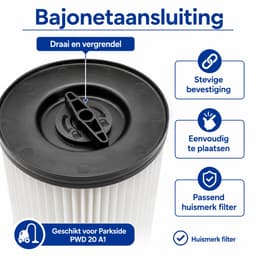 Parkside stofzuigerzakken en filter set, huismerk microfiber — thumbnail 3