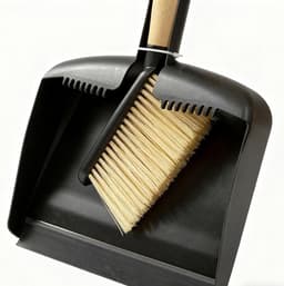 Kleine Bezem en Stofblik - Mini Veegset - Bureau Schoonmaken - Ergonomisch Houten Handvat — thumbnail 5