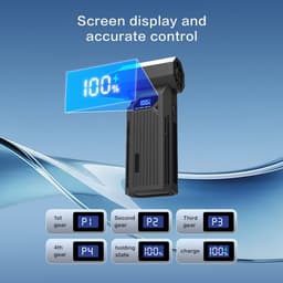 Draagbare Handheld Luchtblazer - 110000 RPM Turbo Ventilator Snoerloze Elektrische Stofblazer — thumbnail 4