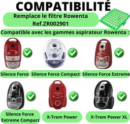Filter voor Rowenta vervangingsfilter ZR002901 Silence Force stofzuiger - x-trem power [Set 2] — thumbnail 3