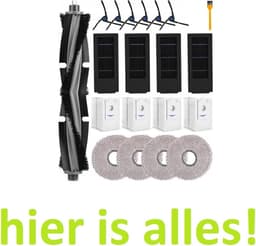 GROOT KIT met onderdelen compatibel met Ecovacs Deebot X2 Omni Pro - mop dweilen filters borstels zakken - Hoogwaardige vervanging voor: Deebot X2 - X2 Omni - X2 Pro - DEX86 - 20 onderdelen - hier is alles! — thumbnail 1