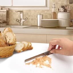 Kruimelveger - Kruimelschraper - Tafel schoonmaken - Roestvrijstalen constructie - 6 inch lengte - Zilver — thumbnail 2