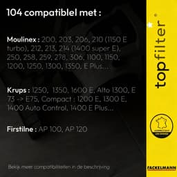 Set van 4 stofzuigerzakken voor Moulinex Krups TopFilter Premium — thumbnail 5