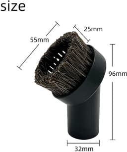 Ronde Stofborstel - 3 stuks - Stofzuigerborstels Paardenhaar - Stofzuigeraccessoires - Stofzuigerborstelopzetstuk - 32mm - Stofborstel - Meubelborstel - Geschikt voor Philips, AEG, Bosch, Siemens, Miele, Panasonic, Rowenta — thumbnail 3