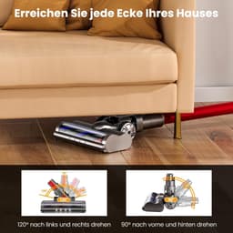 Stofzuigeraccessoires - Turbo Borstel - Geschikt voor Dyson V7 V8 V10 V11 V15 - Vloerzuigmond - Stofzuigermondstuk - voor harde vloeren en tapijten - met 4 LED-lampen - borstel — thumbnail 4