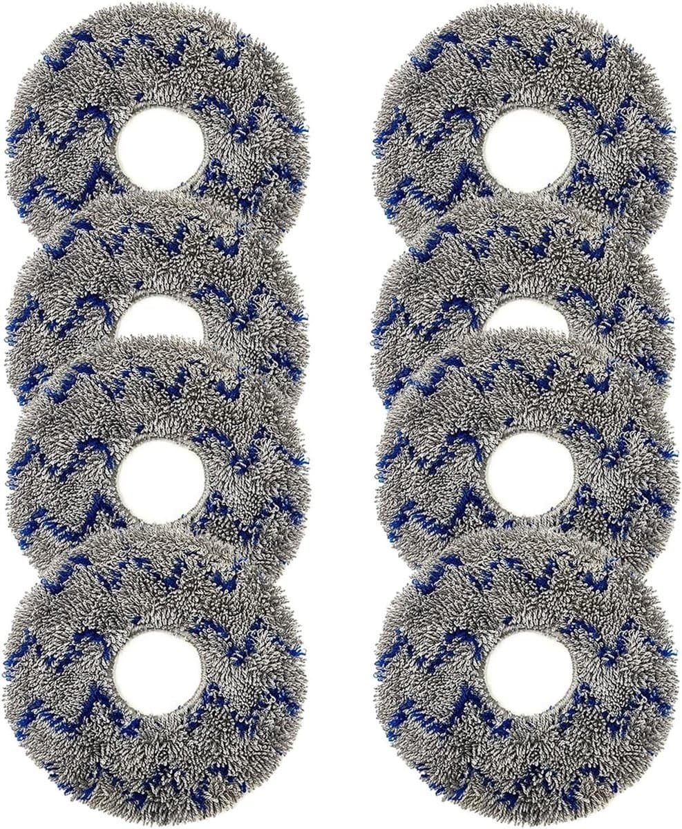 Set van 8 dweilpads geschikt voor Ecovacs Deebot X1, X1 Omni en X1 Turbo stofzuigers — afbeelding 1