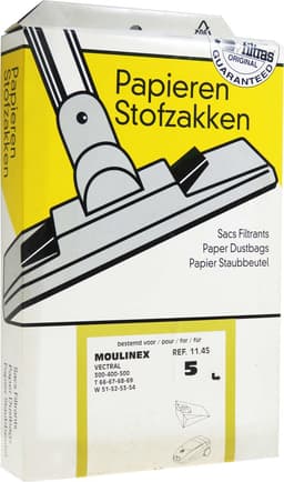 5 stuks stofzuigerzakken geschikt voor Moulinex Vectral stofzuiger uit series 300-400-500 — thumbnail 2