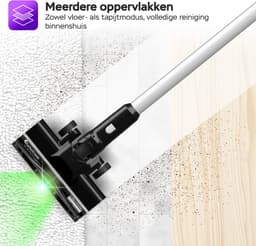 TurboTronic AIV6 Steelstofzuiger met kruimeldief zonder zak - Draadloos - Hoge zuigkracht - HEPA - lichtgewicht - 2 Snelheden - Geschikt voor harde en zachte vloeren - Zwart-Wit — thumbnail 4