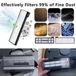 Kraftverdia® - stofzuigeraccessoires - Vervangende accessoires geschikt voor de Eufy X10 Pro Omni robotstofzuiger - 28-delige set - 2 hoofdborstels, 6 zijborstels, 4 HEPA-filters, 6 stofzakken, 8 dweilpads - Stofzuigerzakken — thumbnail 5