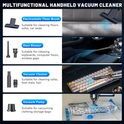Lexium Kruimeldief snoerloos – Kruimeldief met steel – Nat&Droog – Handstofzuiger – Extreme zuigkracht – Kruimeldief snoerloos – Kruimelzuiger – Jouw ultieme schoonmaakpartner – Kruimelzuiger – Autostofzuiger – Handstofzuiger - Draadloos — thumbnail 4
