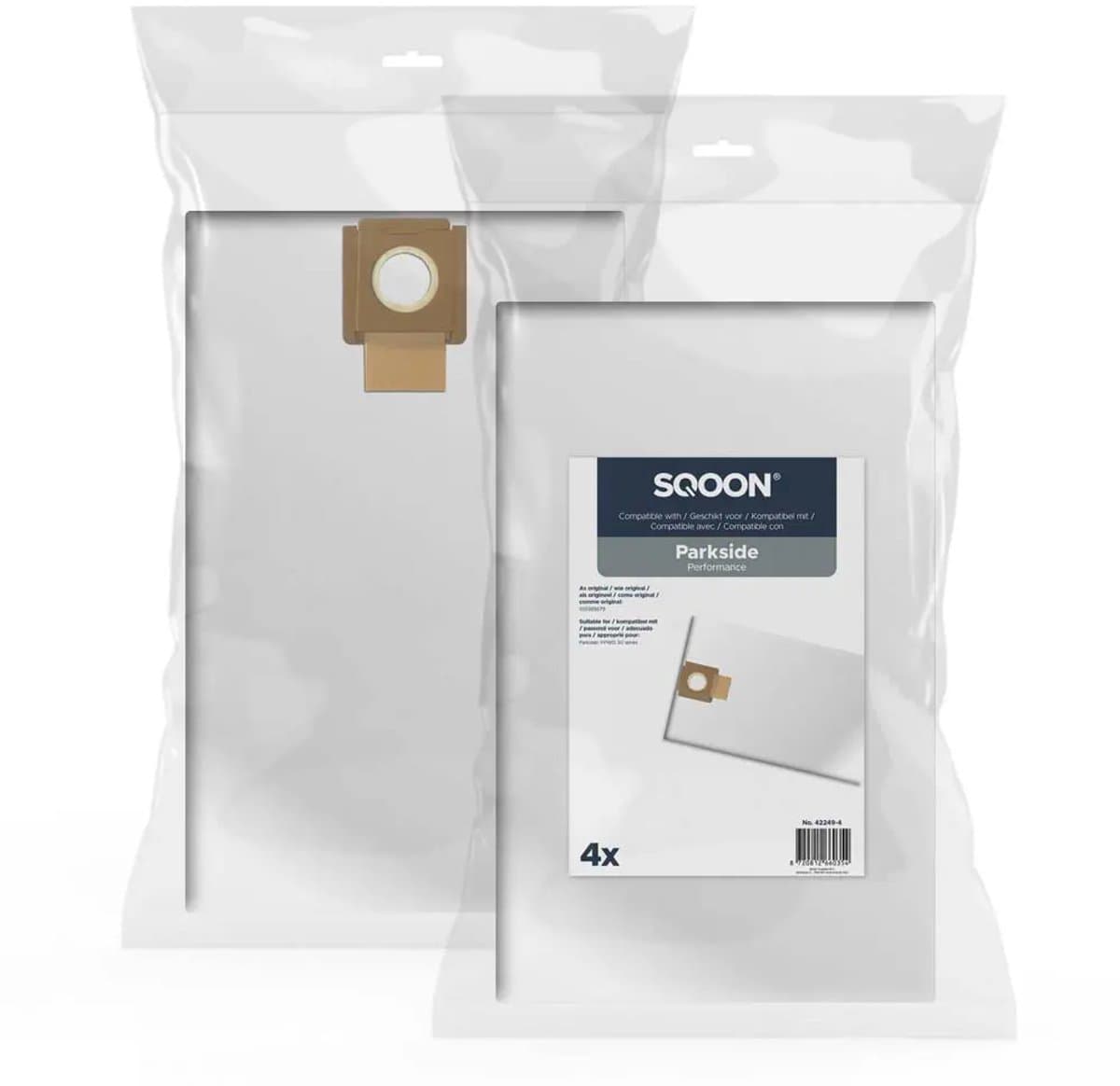 SQOON® Stofzuigerzakken geschikt voor Parkside Performance PPWD 30 - Gelijk aan model: 30381494, PPVFT 30 A1 - High Filtration voor industrieel gebruik — afbeelding 1