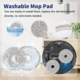 19 stuks accessoires kit gescht voor Dreame L10s Ultra Robot Stofzuiger, Vervangende Onderdelen Hoofdborstel, Zijborstel, Filter, Mop Doeken, Stofzak — thumbnail 3