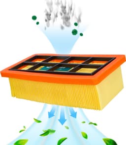 Sillar, Filter voor stofzuiger, papier, gegolfd, vervanging 6.415-953.0, geschikt voor stofzuiger Karcher AD2 AD3 AD 3.000 AD 3.200 AD4, 1 stuk — thumbnail 2