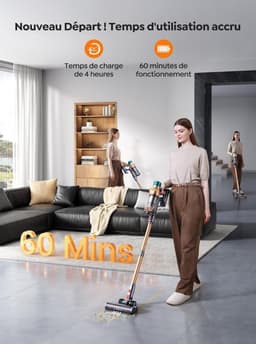RFWR® Draadloze Stofzuiger 550W – Krachtige en Stil Met Lange Batterijduur – Perfect Voor Alle Oppervlakken — thumbnail 4