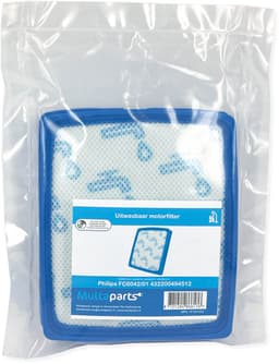 Multaparts® uitwasbaar motorfilter voor Philips | Afm. 14,4 x 17,1 x 2,4 cm | O.a. geschikt voor Philips PowerPro Expert serie, PowerPro FC837.. serie | Voor stofzakloze stofzuigers | Vervanger voor FC6042/01, FC8003/01, CP0618/01 — thumbnail 4