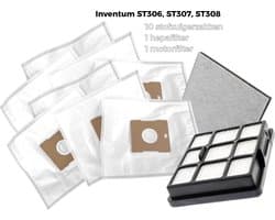 Kleanburg® - Geschikt voor Inventum - Onderhoudsset - 10 Stofzuigerzakken - 2 Filters