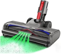 Stofzuigermond - Geschikt voor Dyson steelstofzuiger - Dyson V7,V 8,V10,V11,V15,SLIM - Led - Universele Stofzuigermond - Wasbare borstel - Zwart — thumbnail 1