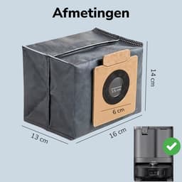 20x Strongflow stofzuigerzakken - geschikt voor Eufy Clean X8 Pro - X10 Pro Omni - zelflegend station - robotstofzuiger — thumbnail 5