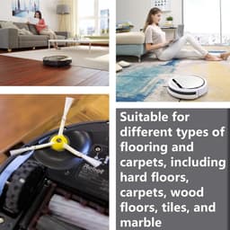 4-delig - Vervangende borstel - Driehoekige borstel - Accessoires voor robotstofzuigerzijborstel - Compatibel met Roomba 500/600/700-serie — thumbnail 2