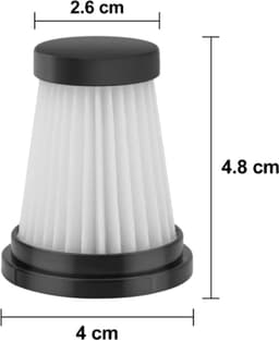 4x HEPA Filter geschikt voor MOOSOO K12, K12 Pro, K13 Draadloze Stofzuiger - Luchtreiniging - Luchtzuiveringsfilter - Luchtzuiveraar - Carbon Filter - Luchtreinigers met HEPA Filter - Huishoudelijke Schoonmaak Veegmachine Filters — thumbnail 5